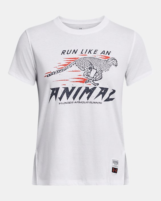Women's UA Run Like A... T-Shirt in White image number 4